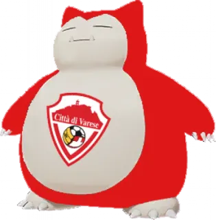 🟥 Snorlax Città di Varese Snorlax, Pokémon, Ciudad de Varese, Fútbol italiano, Mascota, Fútbol telegram sticker