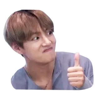 👍 pollice in su, K-pop, positivo, approvazione telegram sticker