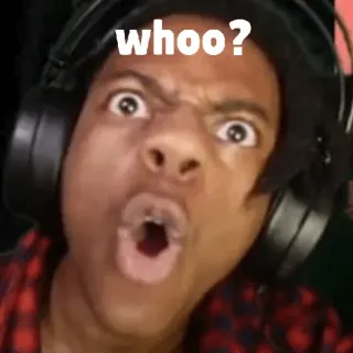 🙄 whoo? мужчина, в шоке, наушники, ютубер, выражение whatsapp sticker