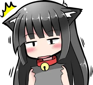 😞 Аниме, Няшка, Манга, Каваий, Милый, Мультфильм, Персонаж telegram sticker