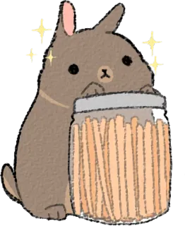 💖 tier, niedlich, aufkleber, hund, glas, kekse telegram sticker