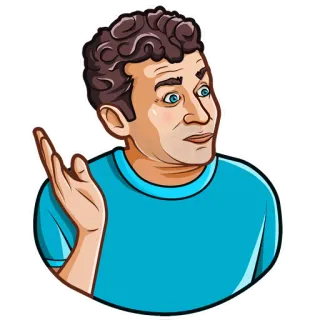 😳 ผู้ชาย, การ์ตูน, คำถาม, สับสน, ท่าทาง, ภาพเหมือน whatsapp sticker