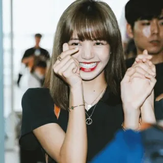 ☁️ Lisa kpop, айдол, певица, женщина, девушка, знаменитость telegram sticker