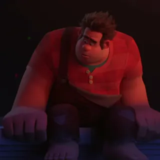 🥨 Wreck-It Ralph Detona Ralph, Disney, Personagem de desenho animado, Filme whatsapp sticker