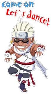 🎤 Killer Bee Naruto Come on Let's dance! anime, manga, naruto, killer bee, dance, cute, funny telegram sticker