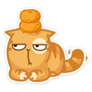 🎅 kucing, oranye, stiker, lucu, hewan, kartun telegram sticker