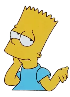 😚 Bart Simpson The Simpsons cartoon, Bart Simpson, The Simpsons, television, character, animation, humor telegram sticker
