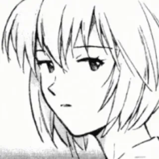 😒 Rei Ayanami Neon Genesis Evangelion Anime, Manga, Rei Ayanami, Evangelion, Triste, Fille telegram sticker