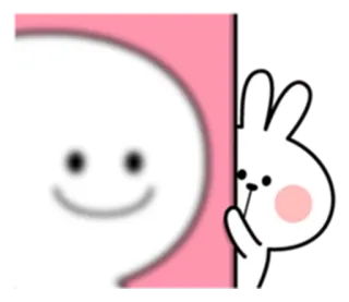 😃 Hase, Kaninchen, Gucken, Süß, Cartoon whatsapp sticker