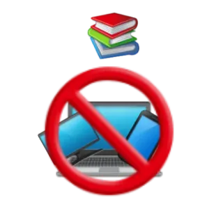 🚫 livros, tecnologia, não, computadores, dispositivos, proibido telegram sticker