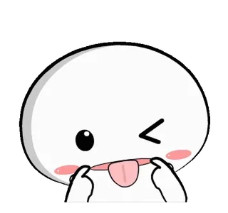 😜 emoji, personaggio, divertente, carino, cartone animato whatsapp sticker