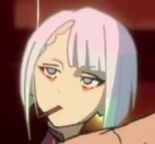 🚬 Lucy Kushinada Cyberpunk: Edgerunners อนิเมะ, ไซเบอร์พังก์, ลูซี่, เอจรันเนอร์ส telegram sticker