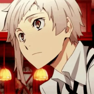 🗝 Atsushi Nakajima Bungo Stray Dogs 애니메이션, 만화, 캐릭터, 나카지마 아츠시, 문호 스트레이독스 telegram sticker