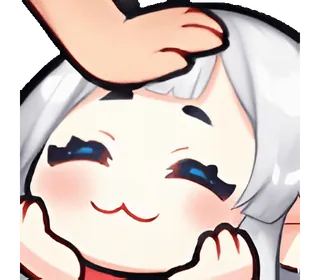 💖 动漫, 可爱, 摸头, 开心 telegram sticker