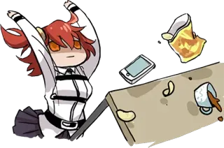 😡 Anime, Kartun, Meja, Karakter, Berantakan telegram sticker
