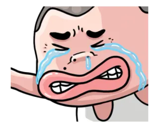 😭 llorando, triste, dibujos animados, expresión, molesto, emoción whatsapp sticker