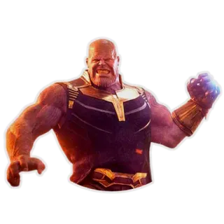 😡 Thanos Marvel, supervillain, villain, comic book, character, Thanos, Infinity Gauntlet telegram sticker