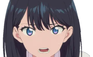 😠 Anime-Mädchen, Anime, blaue Augen, Charakter telegram sticker