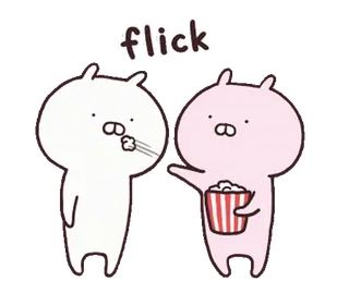 💨 flick Cartoon, Film, Popcorn, Niedlich, Schauen, Animation telegram sticker