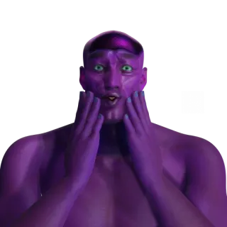 👽 violet, visage, choqué, expression, surpris telegram sticker