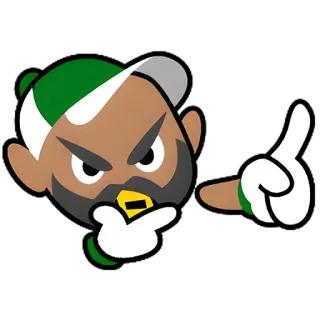 🤨 cartoon, man, whistle, finger, offensive, gesture telegram sticker