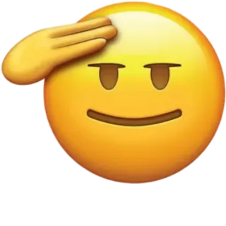 🤪 Emoji, Gruß, Gelb, Gesicht, Begrüßung, Respekt telegram sticker