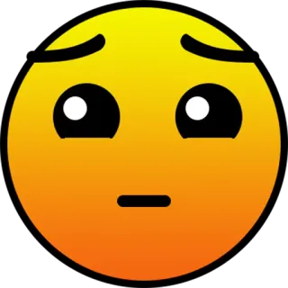 😕 Émoji, Triste, Visage, Jaune, Sentiment telegram sticker
