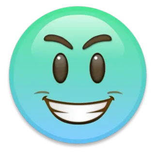 😁 emoji, face, smile, cartoon, happy telegram sticker