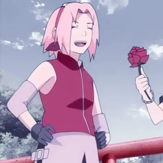 🌸 Sakura Haruno Naruto anime, sakura, haruno, rose, flower telegram sticker
