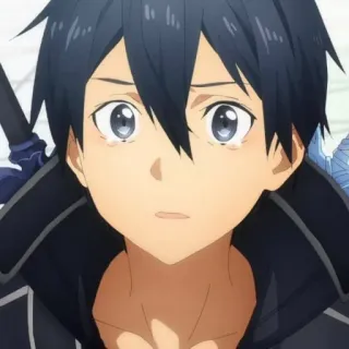 😰 Kirito Sword Art Online Anime, Personaje, Kirito, Sword Art Online telegram sticker
