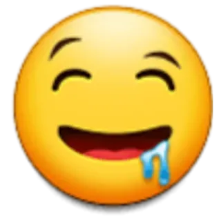 🤤 emoji, drooling, happy, face telegram sticker