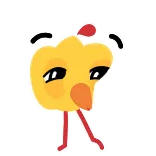 ๐ณ chicken, cartoon, bird, funny, cute, animal telegram sticker