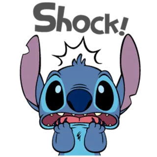 😱 Stitch Lilo & Stitch stitch, disney, alien, süß, blau, ängstlich, cartoon telegram sticker