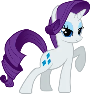 Rarity Pony whatsapp stickers
