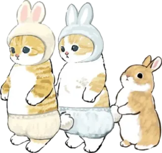 🐰 cat, rabbit, bunny, animal, cute telegram sticker