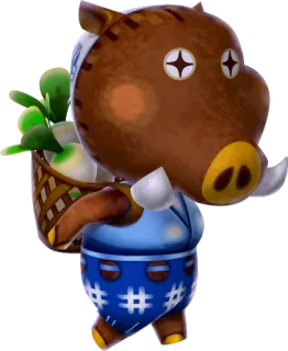 🐗 Daisy Mae Animal Crossing animal crossing, Daisy Mae, rüben, videospiel, niedlich, cartoon, charakter telegram sticker