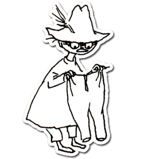 👖 Snufkin Moomins Dibujos animados, Personaje, Moomin, Snufkin telegram sticker