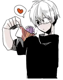 🐠 Anime, süß, kawaii, Herz, Liebe, Cartoon telegram sticker