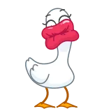 ๐ duck, cartoon, animal, goose, glasses whatsapp sticker