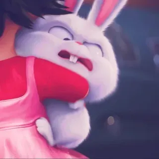 🎟 Snowball The Secret Life of Pets lapin, mignon, dessin animé, animé, animal whatsapp sticker