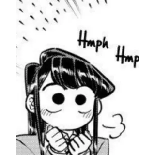 🙂 Komi Shouko Komi Can't Communicate Hmph Hmp anime, manga, komi cant communicate, komi shouko, cartoon, cute whatsapp sticker