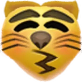 😽 chat, emoji, baiser, cœur telegram sticker