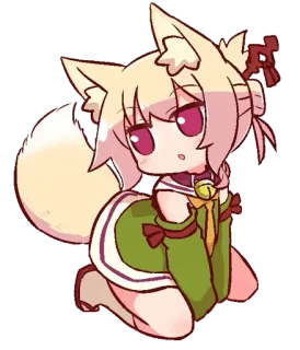 😍 Anime, Renard, Kemonomimi, Mignon, Personnage, Kawaii telegram sticker