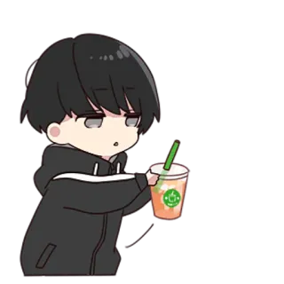 ☕ Cartone animato, Anime, Bevanda, Bibita, Chibi, Carino telegram sticker
