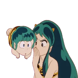 👂 Lum Urusei Yatsura anime, 80s anime, retro anime, Urusei Yatsura, Lum telegram sticker
