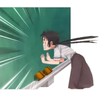 🤦‍♀️ Anime, Personagem, Correndo, Desenho animado, Pânico, Escola telegram sticker