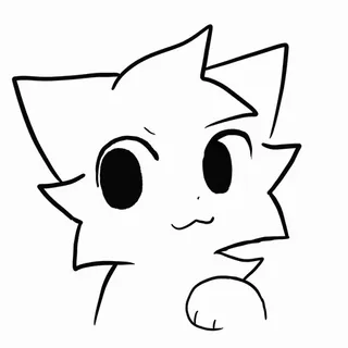 🐈 cat, cartoon, sticker, animal, cute, black and white telegram sticker