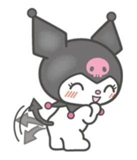 😄 Kuromi Anime, Personage, Schattig, Kawaii, Sanrio telegram sticker