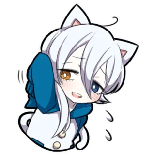 😌 anime, cat, cute, kawaii, character, manga telegram sticker