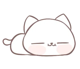 😑 gato, fofo, animal, kawaii, adesivo, adorável, gatinho, sonolento whatsapp sticker